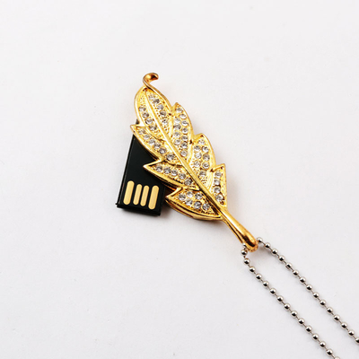 Vitesse rapide cachée d'entraînement de Chip Inside Leaf USB de style instantané de bijoux