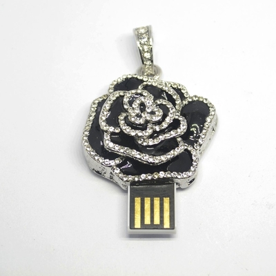 Lecteur instantané 2,0 d'USB de fleur de style de bijoux avec Chips Hidden Inside