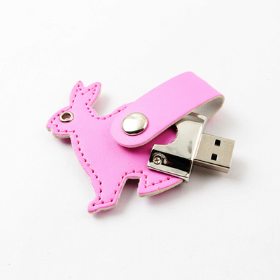 Impression de logo / Encrustation en cuir USB Flash Drive Prise en charge du chiffrement / Chargement de la date