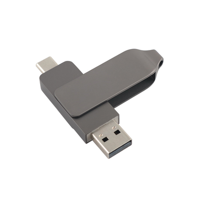 Pistolet métal noir type C USB Flash Drive en forme de torsion vitesse rapide 3,0 et 3.0