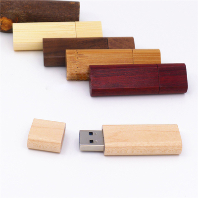 Clé USB en bambou d'érable d'ODM 2.0 3.0 256GB lecteur flash en bois avec lanière