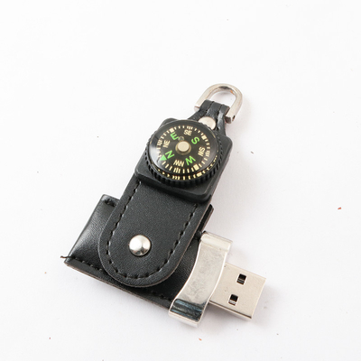 Clé USB en cuir pleine mémoire 2.0 3.0 16 Go 32 Go approuvée ROSH