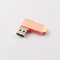 Rose Gold Metal Color torsion USB de 360 degrés conduisent des données de chargement libres