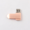 Rose Gold Metal Color torsion USB de 360 degrés conduisent des données de chargement libres