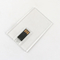 La carte de crédit transparente de matière plastique USB colle 2,0 128GB 64GB 15MB/S
