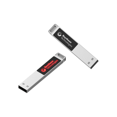 Disque flash métallique plastique personnalisé avec téléchargement de logo pour le stockage de données