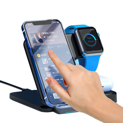 Chargeur sans fil rapide portable pliable de 15W Samsung avec montre pour écouteurs
