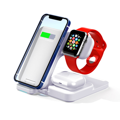 Chargeur sans fil rapide portable pliable de 15W Samsung avec montre pour écouteurs