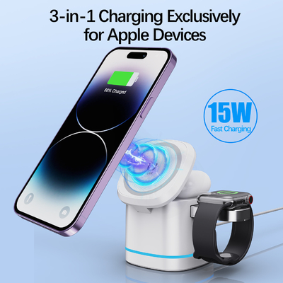 Chargeur sans fil multifonctionnel Charge rapide Plateau de charge sans fil Qi Standard