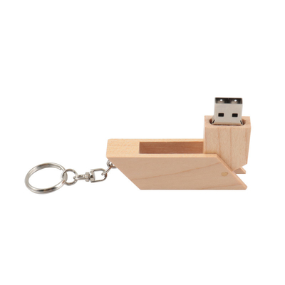 Disque flash USB en bois rectangulaire support en bois de bambou/érable OEM 0°C à 60°C