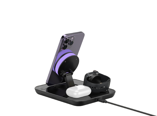 Plateau de recharge sans fil à charge rapide vert en ABS PC 162*132*27MM