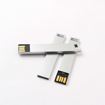 Disque flash USB métallique en argent ou personnalisé -20°C à 85°C pour votre entreprise