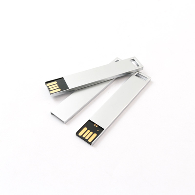 Disque flash USB métallique en argent ou personnalisé -20°C à 85°C pour votre entreprise