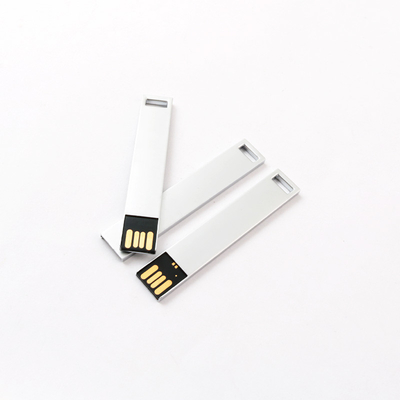 Disque flash USB métallique en argent ou personnalisé -20°C à 85°C pour votre entreprise