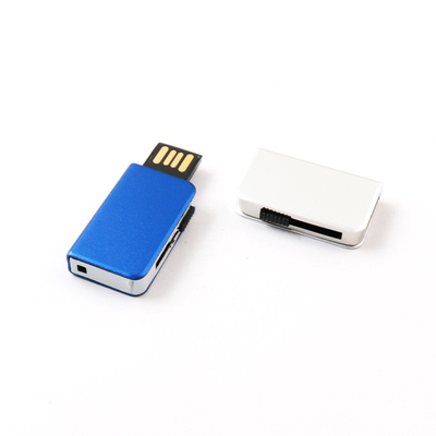 Disque flash USB métallique argenté personnalisé Toshiba Les puces flash à l'intérieur