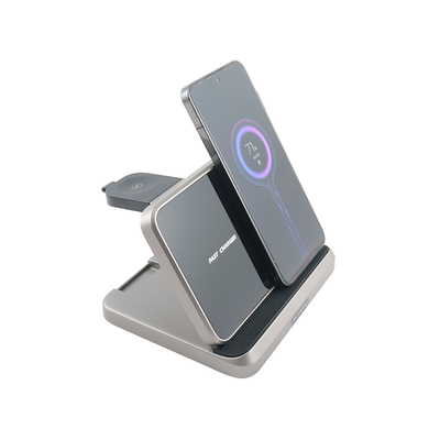 Chargeur sans fil multifonctionnel en matériau ABS PC avec entrée 5V/2.1A et support de boîte