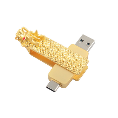 Disque flash en forme de dragon de type C et USB avec lecture et écriture rapide 3.0 usb