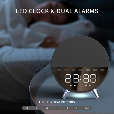 Chargeur sans fil à charge rapide de 15 W avec haut-parleur Bluetooth et lumière Taille du corps 131*75*146MM