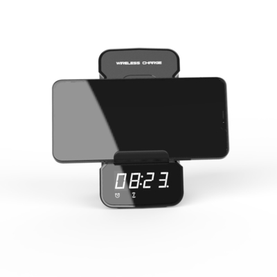 Avec haut-parleur Bluetooth Chargeur sans fil avec horloge et chargeur rapide
