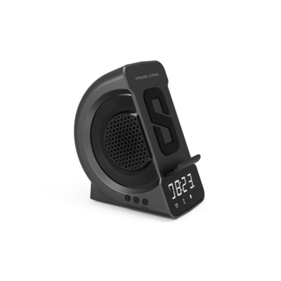 Avec haut-parleur Bluetooth Chargeur sans fil avec horloge et chargeur rapide