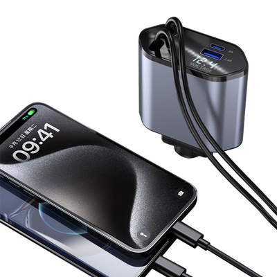 Chargement super rapide MAX 100W Chargeur de voiture de type C pour entrée de tension nominale de 12 à 24 v