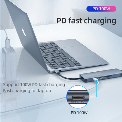 Station USB 3.0 Hub USB C Smart Adapter / Hub de carte mémoire avec une vitesse de transfert de données de 5 Gbps