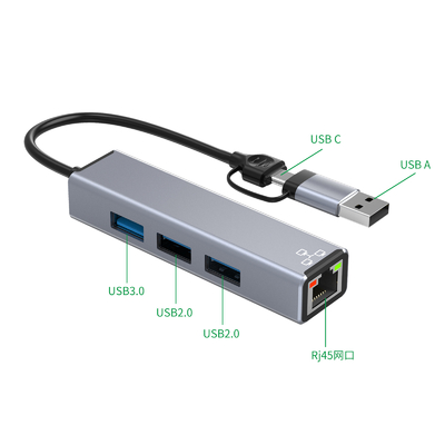 Adaptateur USB C compact Porte USB portable Expandant Porte USB pour le transfert de données rapide