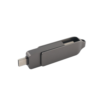 Pistolet métal noir type C USB Flash Drive en forme de torsion vitesse rapide 3,0 et 3.0