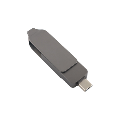Pistolet métal noir type C USB Flash Drive en forme de torsion vitesse rapide 3,0 et 3.0