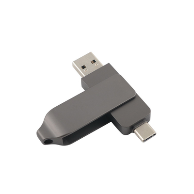 Pistolet métal noir type C USB Flash Drive en forme de torsion vitesse rapide 3,0 et 3.0