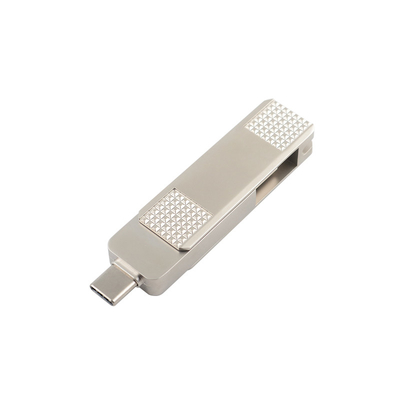 Les clés USB métalliques de type C en argent peuvent tourner à 360 degrés avec une protection par mot de passe
