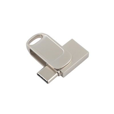 Disque flash USB double métal avec protection par mot de passe et compatibilité de vitesse de type C
