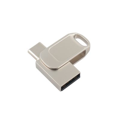 Disque flash USB double métal avec protection par mot de passe et compatibilité de vitesse de type C