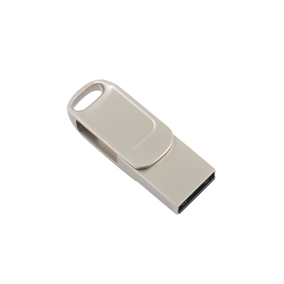 Disque flash USB double métal avec protection par mot de passe et compatibilité de vitesse de type C