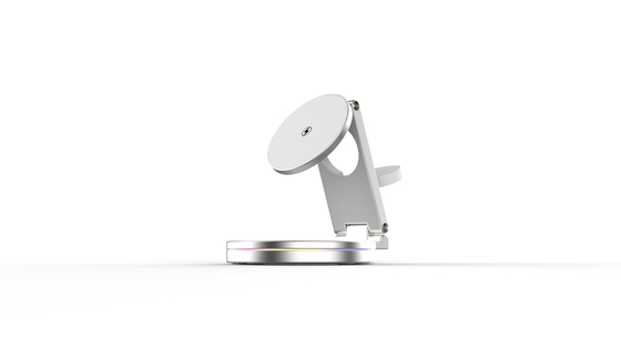 Chargeur sans fil magnétique pliable avec rotation à 360 degrés et puissance de sortie de 15W
