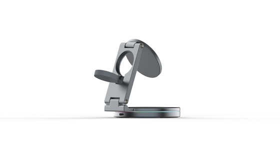 Chargeur sans fil magnétique pliable avec rotation à 360 degrés et puissance de sortie de 15W