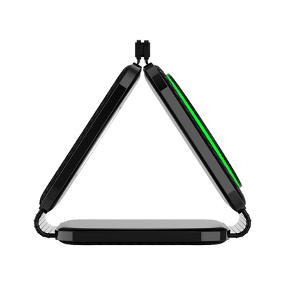 Chargeur sans fil magnétique portable trois en un pour la recharge rapide du téléphone en noir/blanc