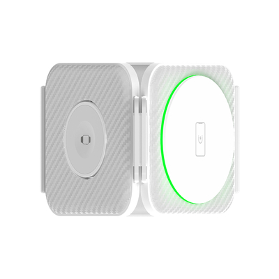 Chargeur magnétique sans fil pliable à trois en un Abs plastique pour iPhone iWatch et plus