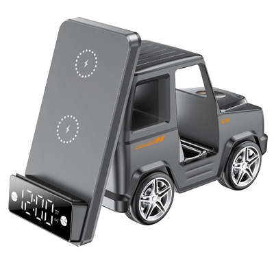 Chargeur sans fil en forme de voiture rapide pour iPhone Airpods IWatch