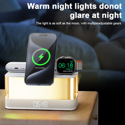 Chargeur sans fil pour iPhone iWatch et AirPods avec haut-parleur Bluetooth