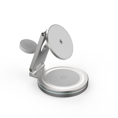 Chargeur sans fil magnétique à rotation de 360 degrés de 15 W avec câble de type C 98.3*24.7*95.8mm
