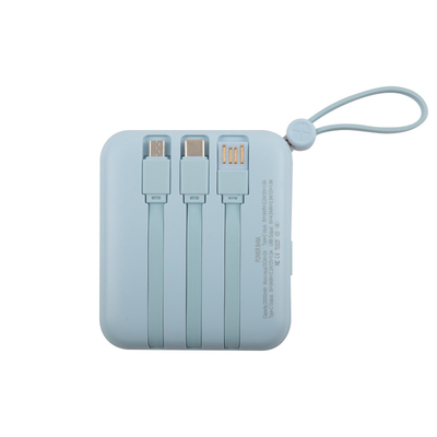Batterie Li-polymère /18650 Batterie Portable Power Bank Boîte manuelle avec câble noir bleu