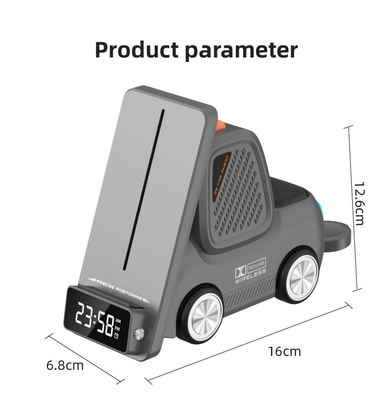 Pad de recharge sans fil de 15W à recharge rapide avec ABS à l'intérieur et lumière LED pour téléphone en couleur du corps Blanc / gris / orange / jaune