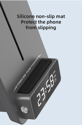 Fréquence de fonctionnement 100-205KHZ Chargeur sans fil multifonctionnel avec support téléphonique haute efficacité de charge