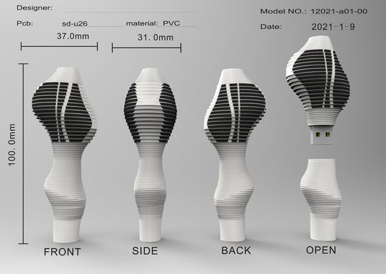 Faire le design par la forme de PVC USB gratuit Suivre le design du client Faire très vite
