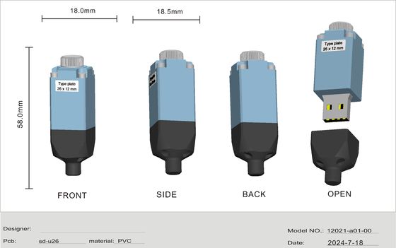 PVC USB 3.1 3.2 Flash Drive USB à vitesse rapide en lecture de 150 Mbps en écriture de 80 Mbps