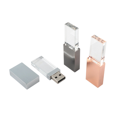 Crystal Usb à l'intérieur avec lumière LED Lorsque le travail lumière LED brillante