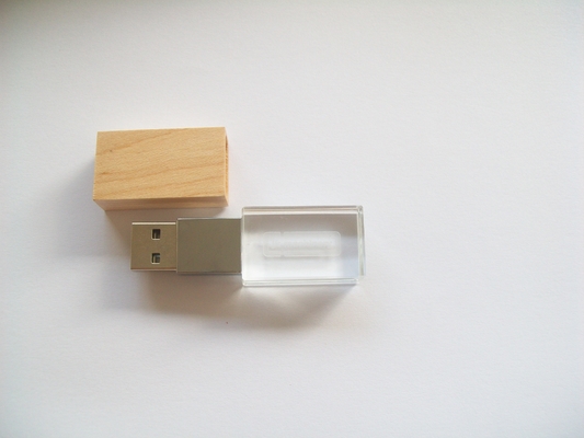 Une clé USB en cristal personnalisée avec des options de logo laser -50°C 80°C Température ambiante
