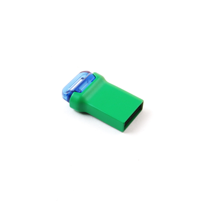 Clé USB Flash Métal Mini USB 3.0 de couleur verte, rectangulaire, avec puce flash de classe A