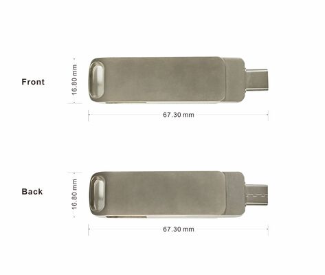 Rose Gold Usb 3.0 avec type C à la fois port USB Flash Drive Compatibilité téléphone et ordinateur 256GB 512GB